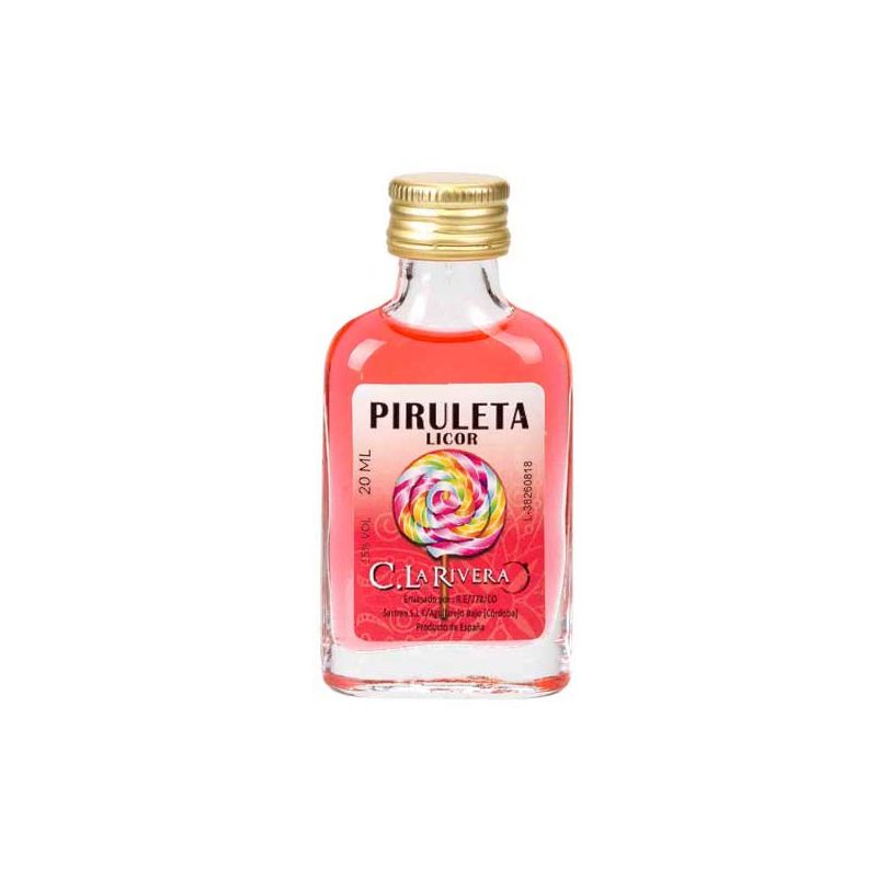 Licor de Piruleta 20 ML, Petaca Cristal