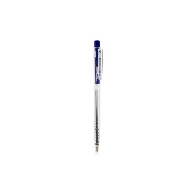Bolígrafo azul y transparente, regalo barato y bonito