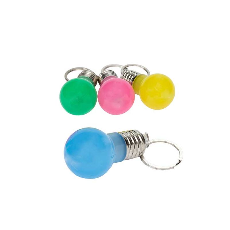 Llavero bombilla con luz en colores surtidos