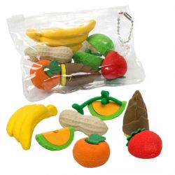 Surtido 7 gomas de borrar frutas para niños