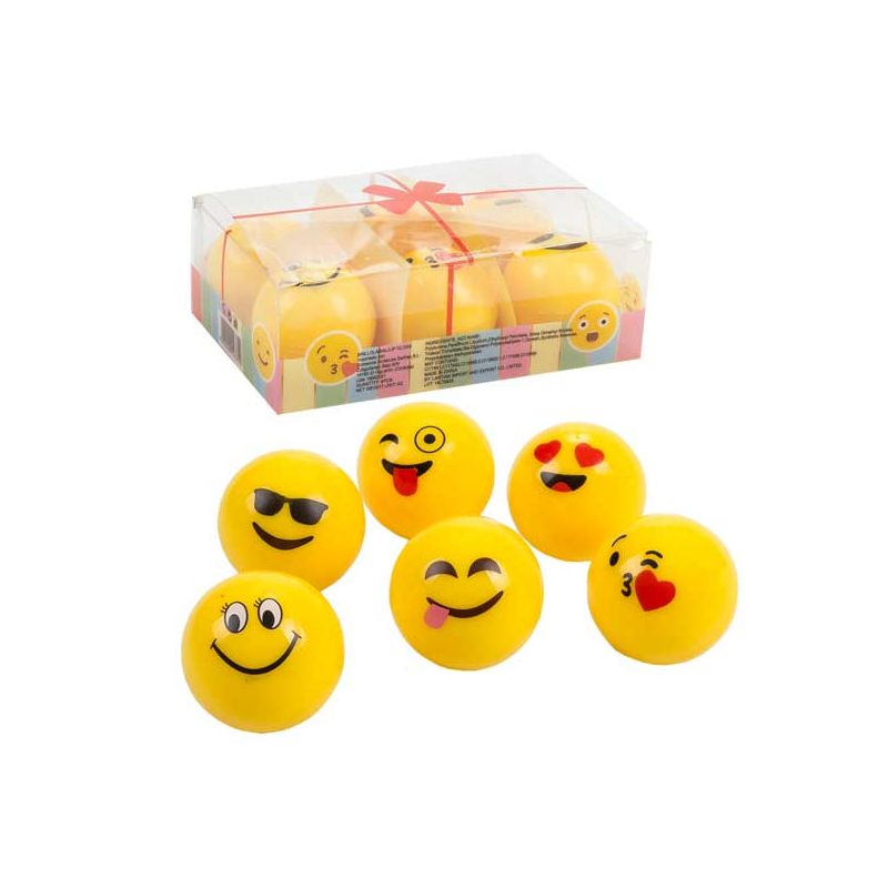 Brillo de labios de emoticonos, caja de 6 unidades