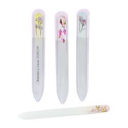 Lima de uñas con diseño surtido de flores