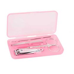 Set de manicura en caja rosa