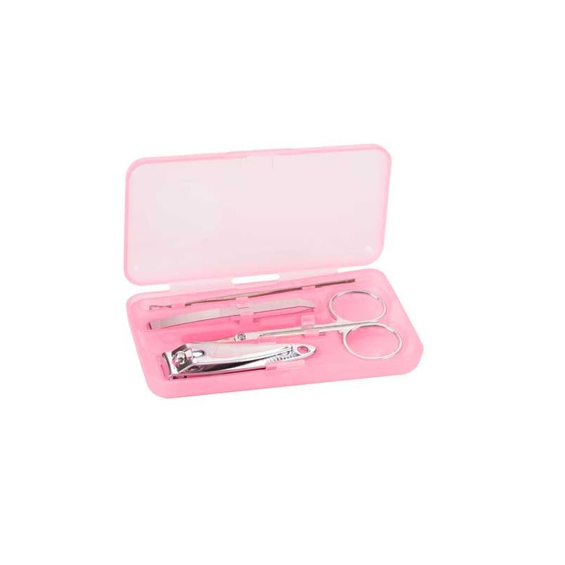 Set de manicura en caja rosa