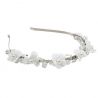 Diadema con flores blancas para niña o mujer