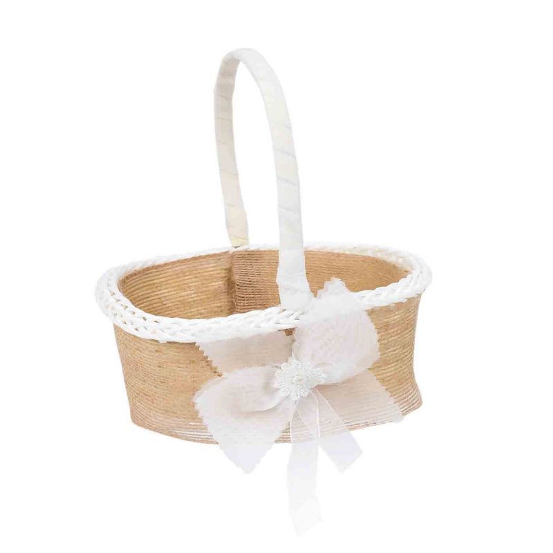 Cesta, pétalos o anillos de boda