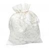 Elegante limosnera blanca para novia