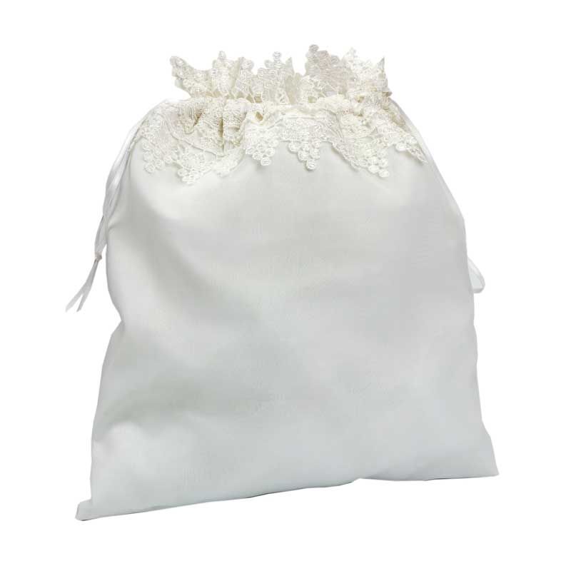 Elegante limosnera blanca para novia