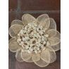 Pack de 45 alfileres con Canasta en forma de flor con rafia