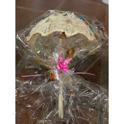 Pack de 50 alfileres con Paraguas de rafia