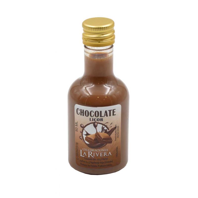 Botelllita de licor de chocolate, 50 ml modelo alba de plástico