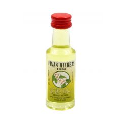 Mini-botellita de Licor de Finas Hierbas, 20 ml, modelo Dórica en cristal
