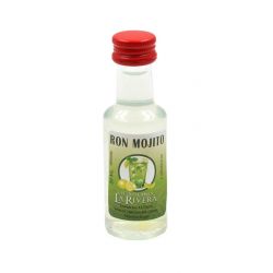 Mini-botellita de Licor de Mojito, 20 ml, modelo Dórica en cristal