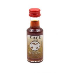 Mini-botellita de Licor de Café, 20 ml, modelo Dórica en cristal