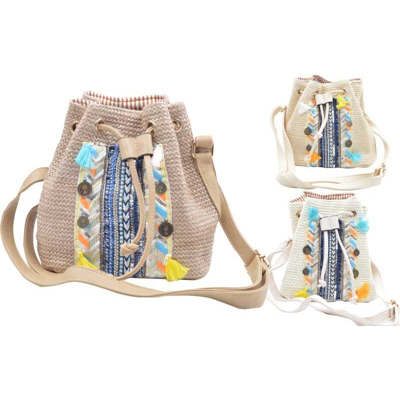 Bolso tela flecos mod.1 20x19 