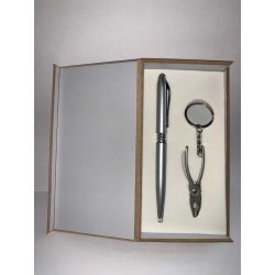 Estuche herramienta surtida con boli en caja de madera