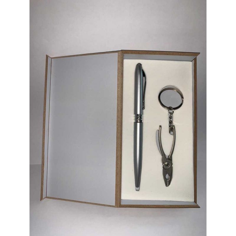 Estuche herramienta surtida con boli en caja de madera