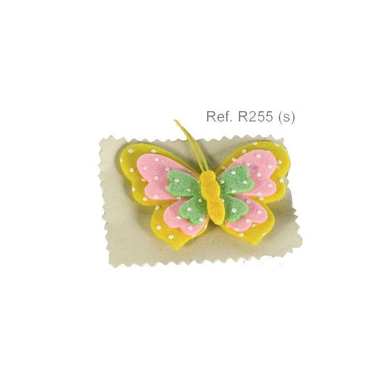 Broche fieltro Mariposa colores surtidos