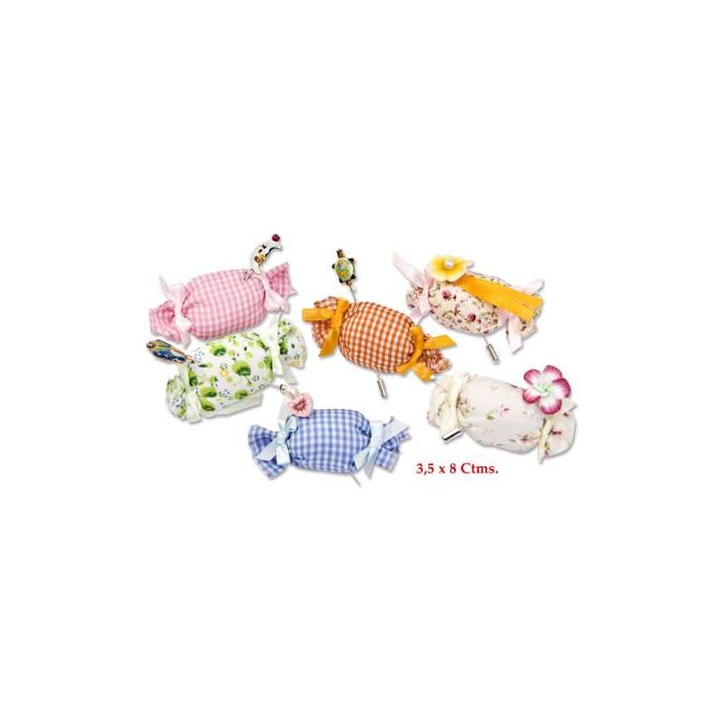 Broche Caramelos de Tela Surtidos 8 cm.