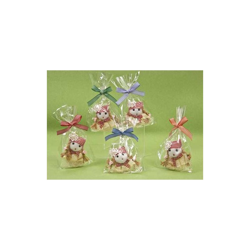 Broche muñeca decorado lazo (20553) surtido