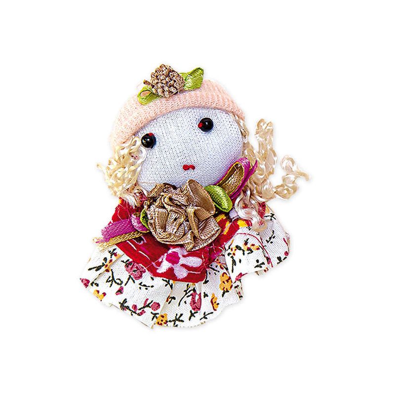 Broche muñeca gorra rosa