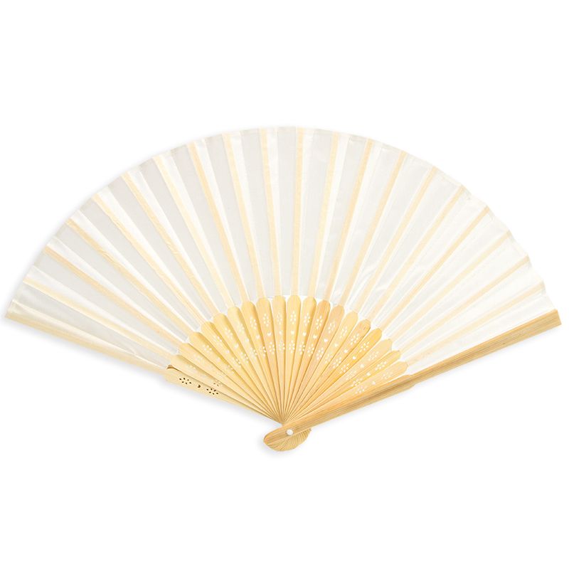 ABANICO MADERA BAMBU BEIGE.