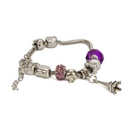 Pulsera pandora morada.