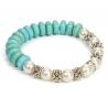 Pulsera perla blanca y azul.