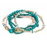 Pulsera azul turquesa oscura .
