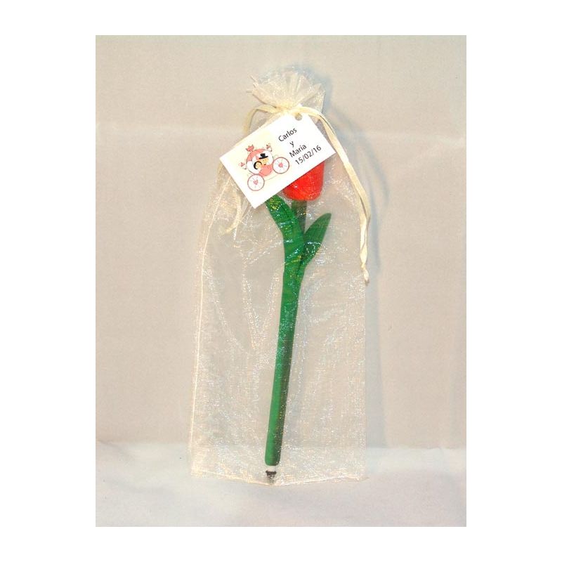 Boli con forma de tulipán + bolsa + tarjeta