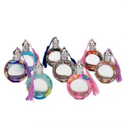 Bote perfume redondo con borla