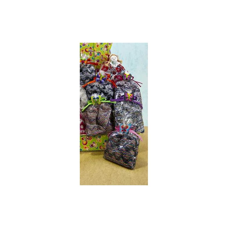 Pashimina en bolsa celofancon pasador mariposa surtido