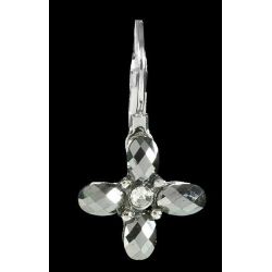 PENDIENTES PLATEADOS ZIRCONITAS, 1 cm.