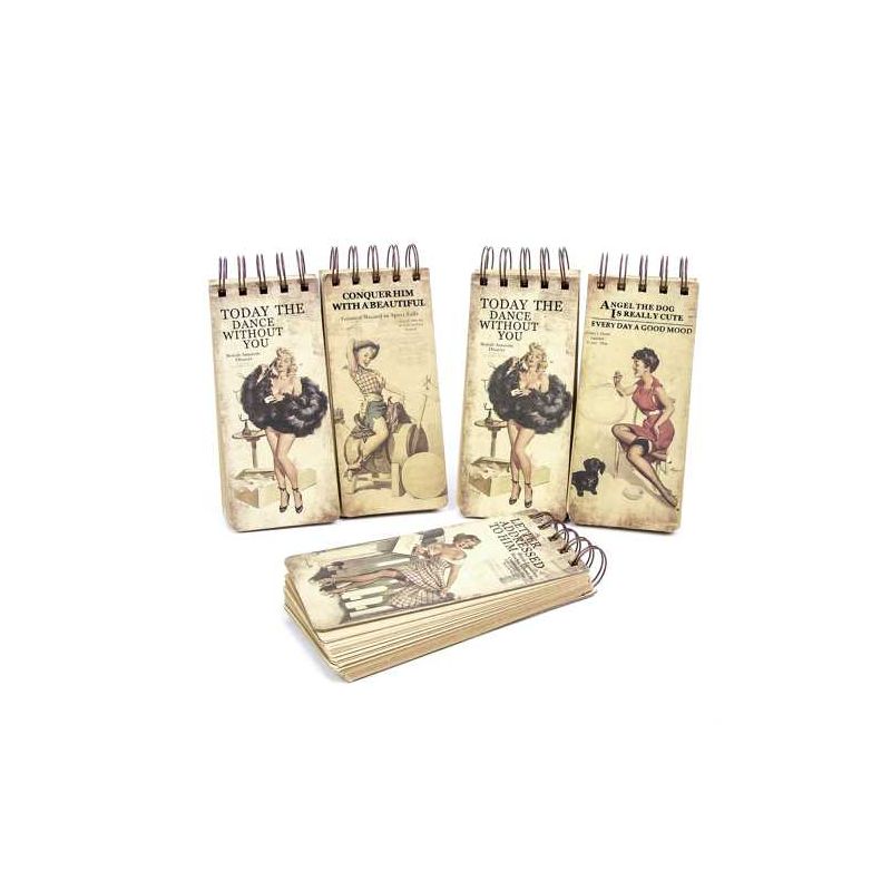 LIBRETA VERTICAL VINTAGE SURT. 4 MOD.