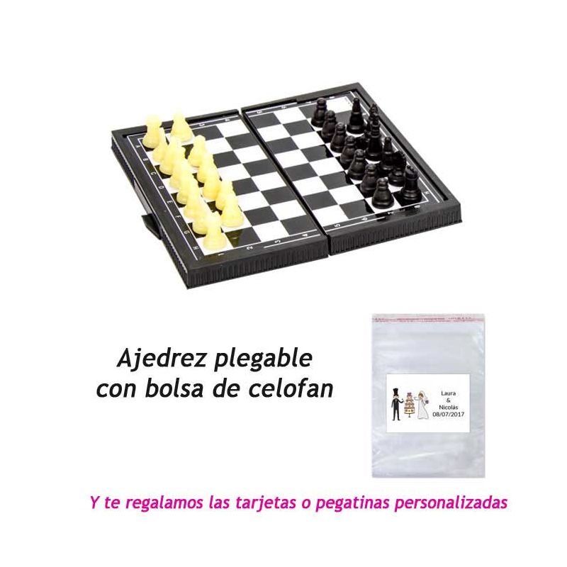 Juego de ajedrez plegable, regalo de Boda en Outlet