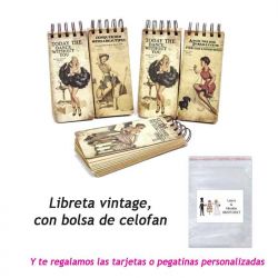 Libretas vintage con anillas,  regalo de Boda en Outlet