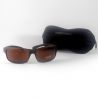 Gafas de sol deportivas, en marrón con funda flexible negra