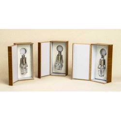 LLAVERO BOMBILLA EN CAJA MADERA