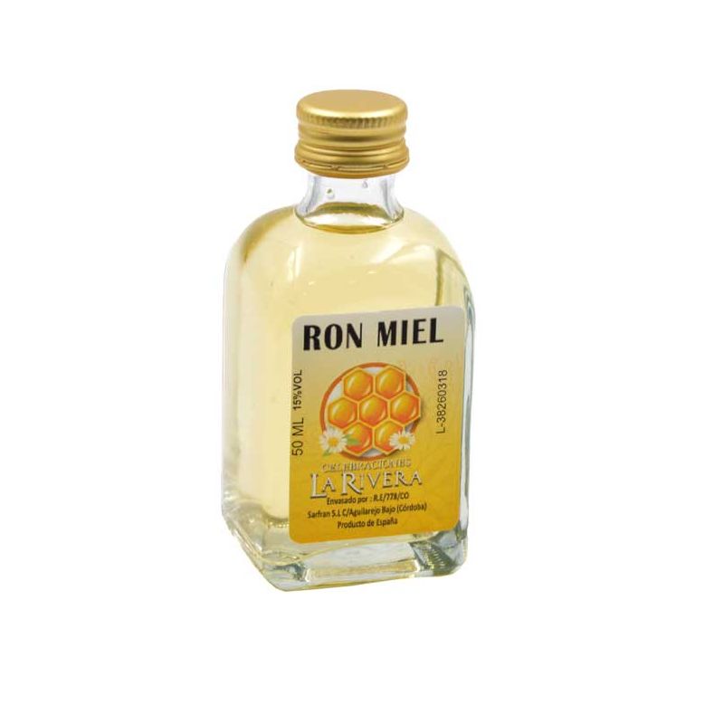 Licor para boda ron miel 50ml