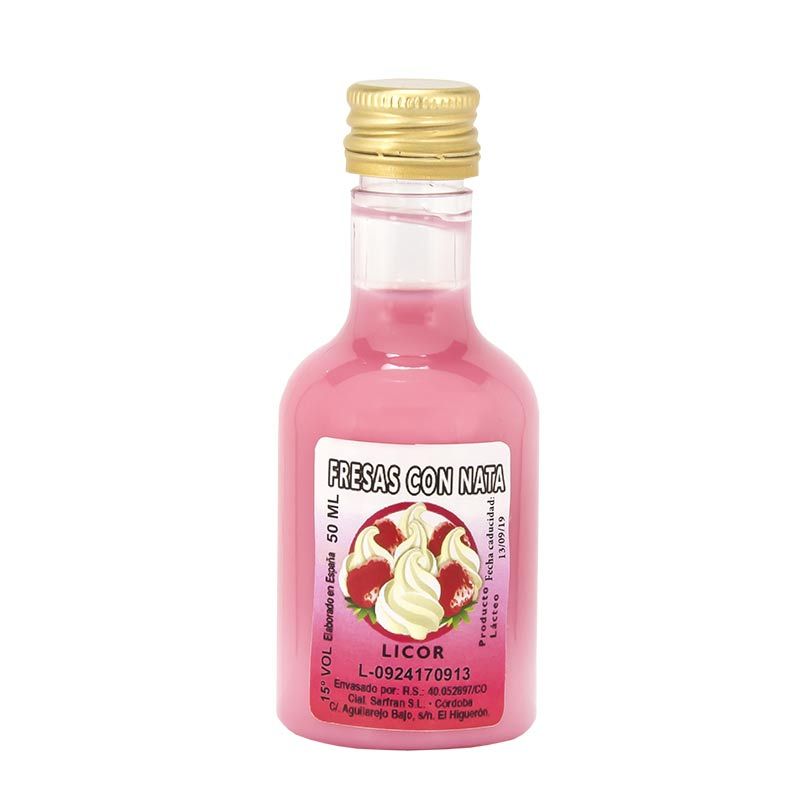 Licor de fresas con nata 50ml detalles de boda