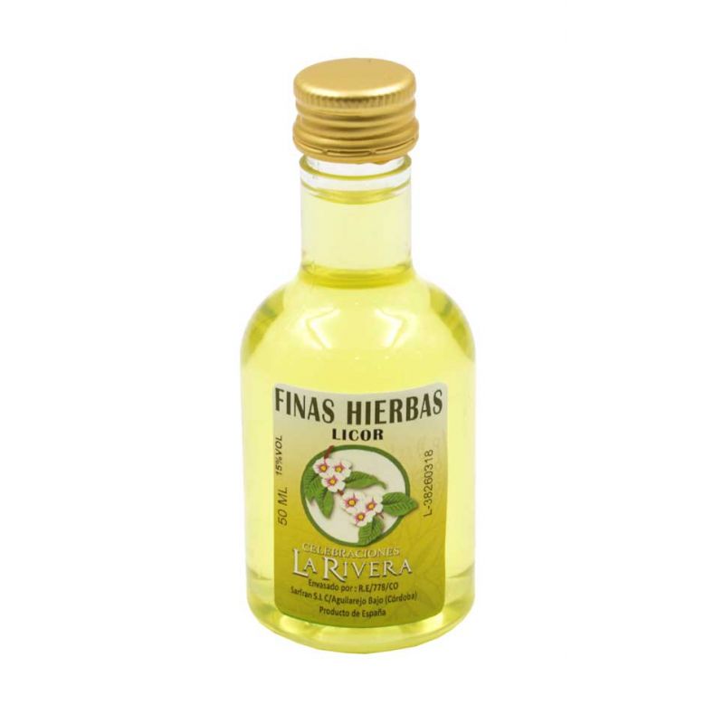 Licor de finas hierbas 50ml detalles de boda