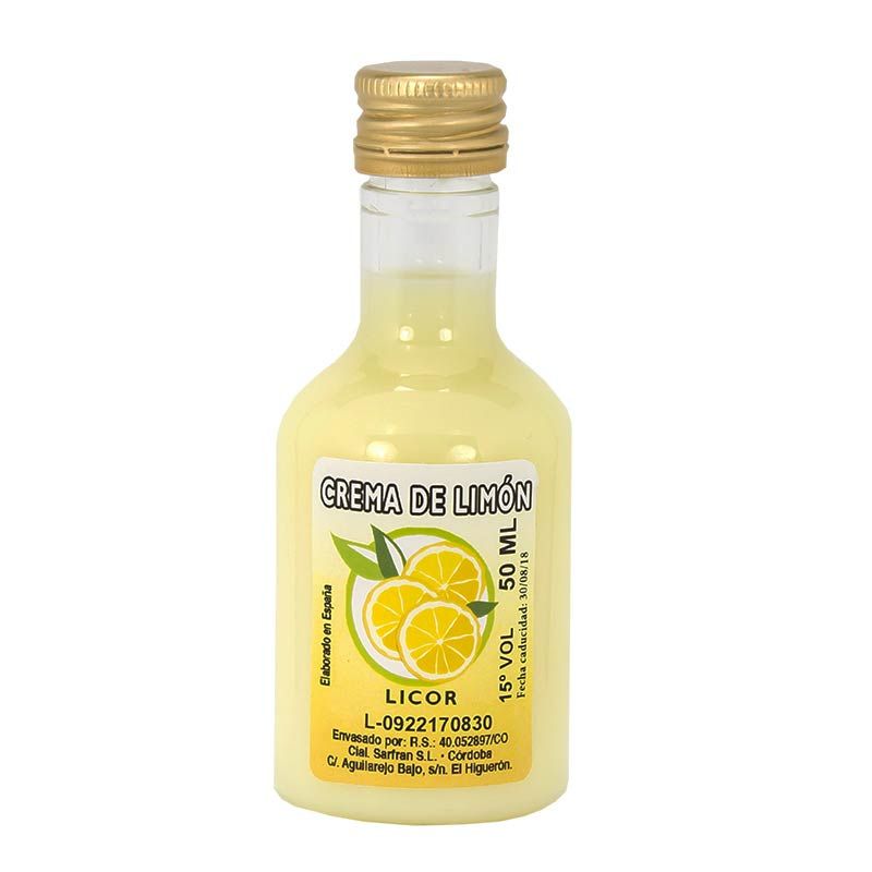 Licor de crema de limón 50ml detalles de boda