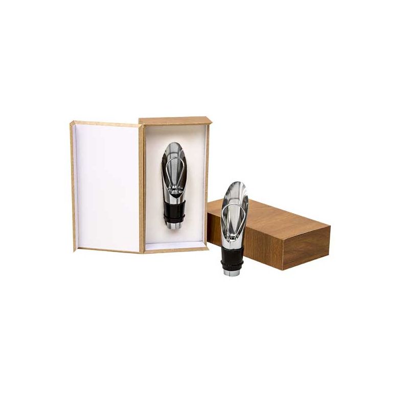 Tapón para botella con caja de madera 3x6x11,5 cm
