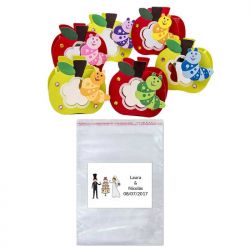 Pack lapicero con bolsa celofán y tarjeta o pegatina