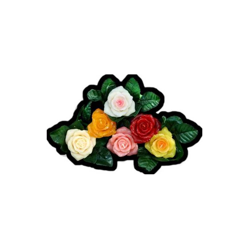 VELAS FLOR ROSA SURTIDA (precio unidad)