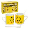Juego de tazas emoticonos