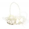 Cesta encaje beige y perlas