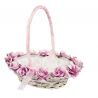 Cesta flores rosa