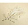 Tocado Blanco Plumas y Pedreria
