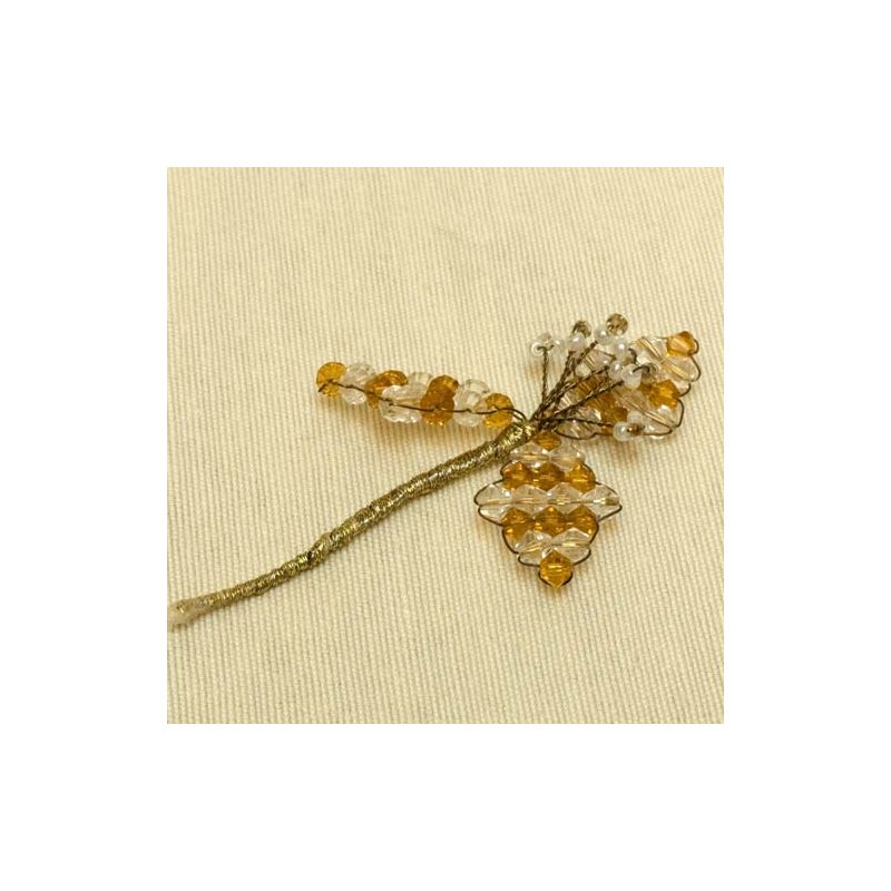 Tocado Dorado Suave y Beige
